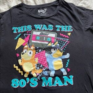 Bluey Black Graphic Tee - Short Sleeve